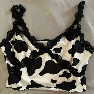 Cow print tank top